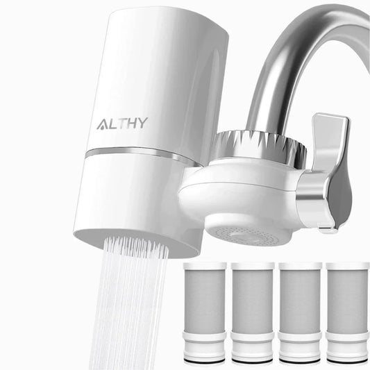 ALTHY Faucet Tap Water Filter Purifier System – NSF Certified, Reduces Lead, Chlorine, & Odor for 320-Gallon Use – Perfect for Kitchen and Bathroom